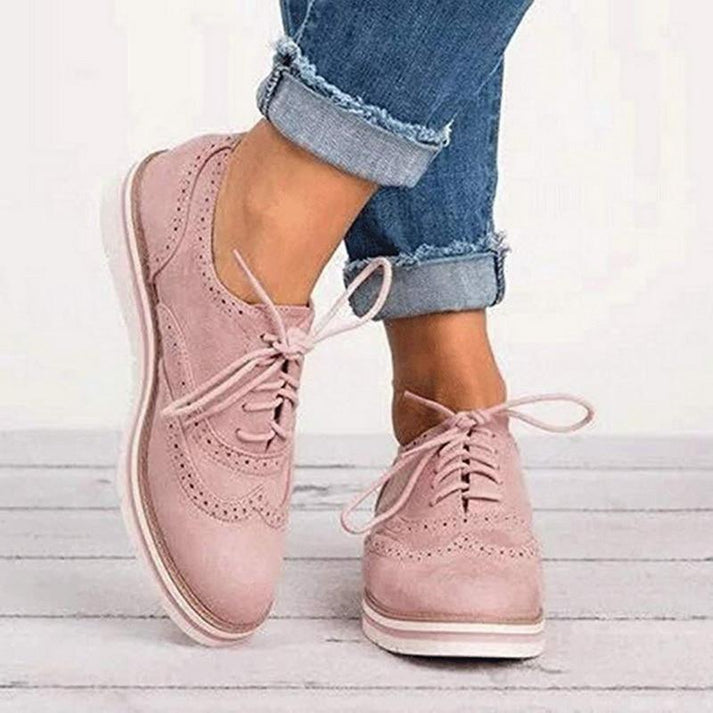 Bianca | Brogue Lace-Up Women Comfortable Sneakers
