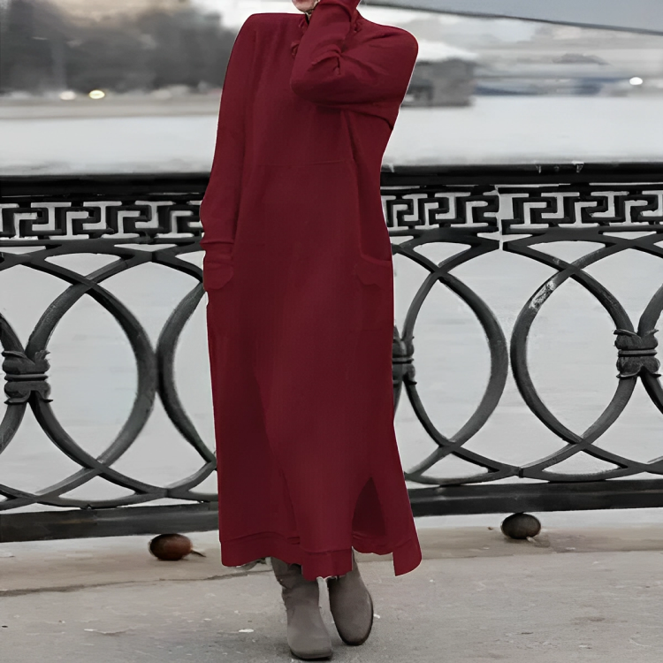 Ingrid | Tummy-Control Relaxed Women's Midi Dress for Winter