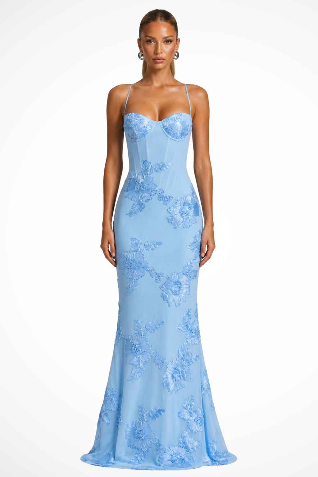 Pearl | Embroidered Strapless Corset Mermaid Women Summer Maxi Dress