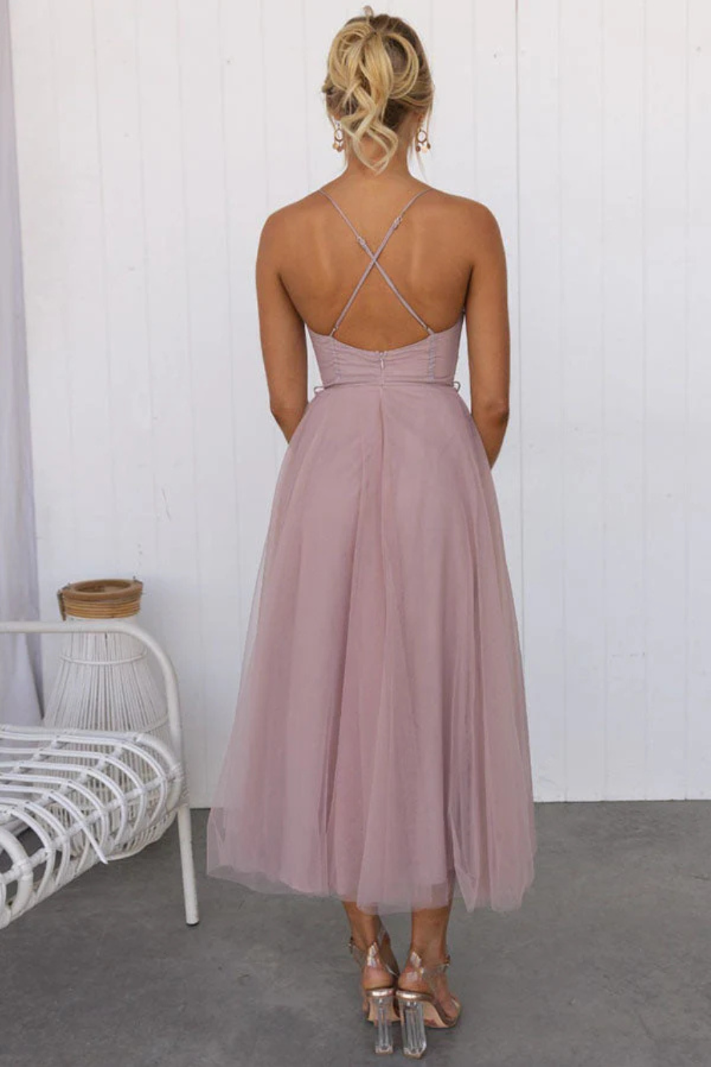 Greta | Corset Sweetheart Tulle Women Summer Midi Dress