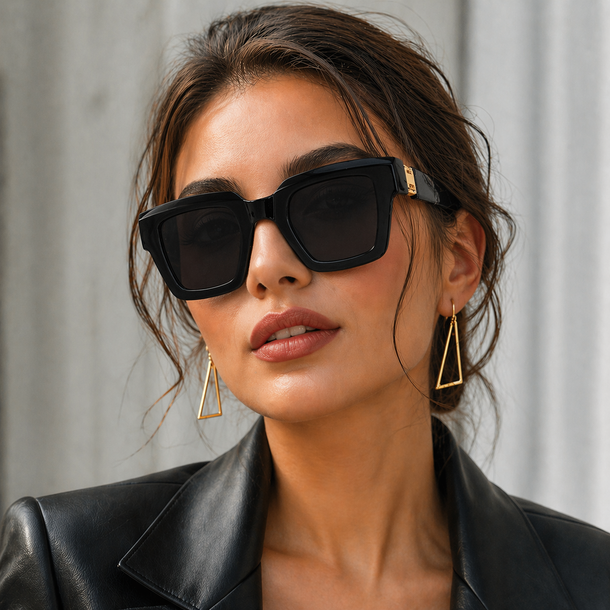 Victoria | Oversized Black Sunglasses