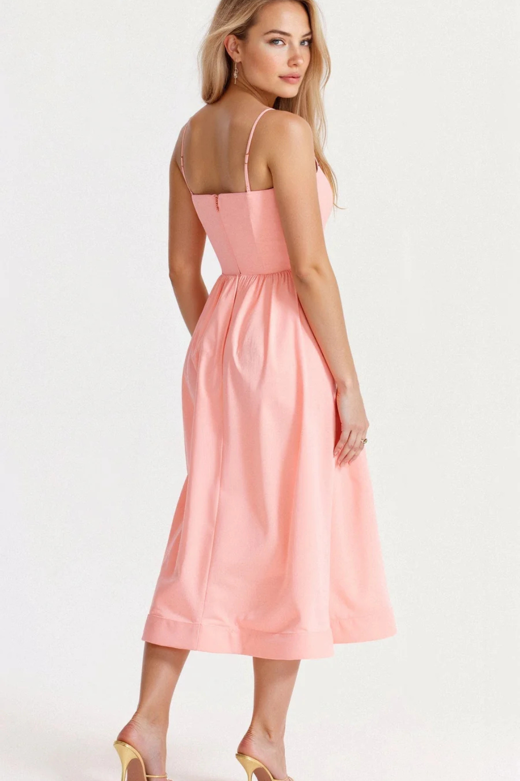 Hazel | Square-Neck A-Line Sundress Women Summer Midi Dress