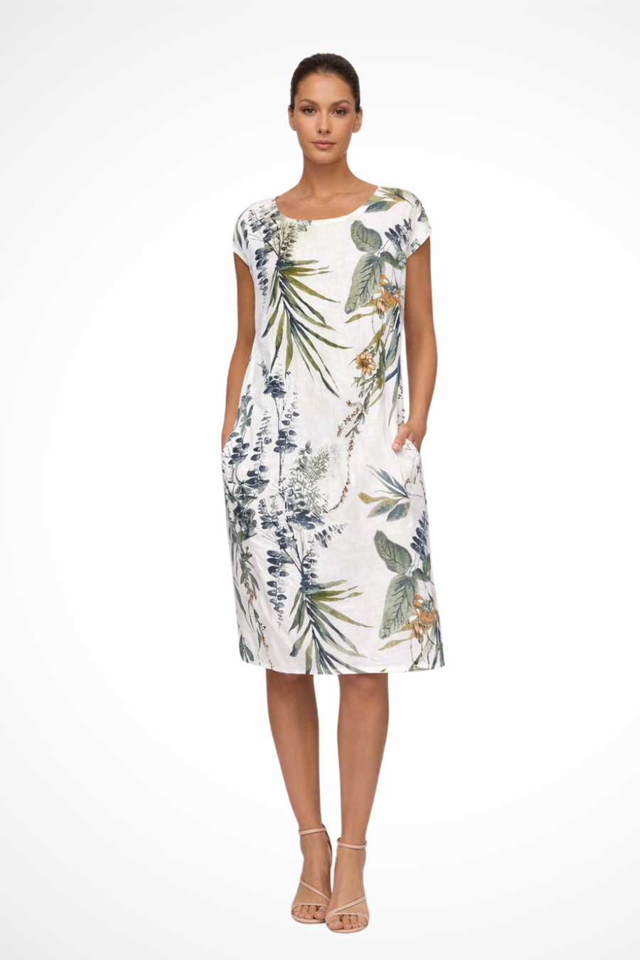 Ivy | Botanical Print Relaxed Shift Women's Summer Dress