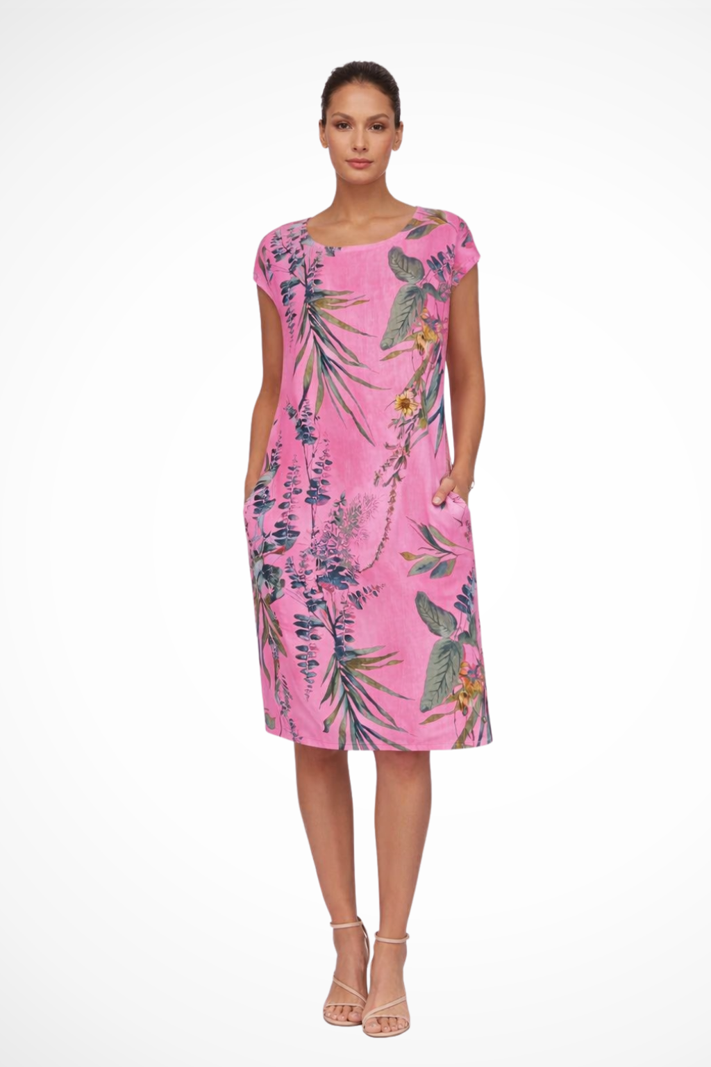 Ivy | Botanical Print Relaxed Shift Women's Summer Dress