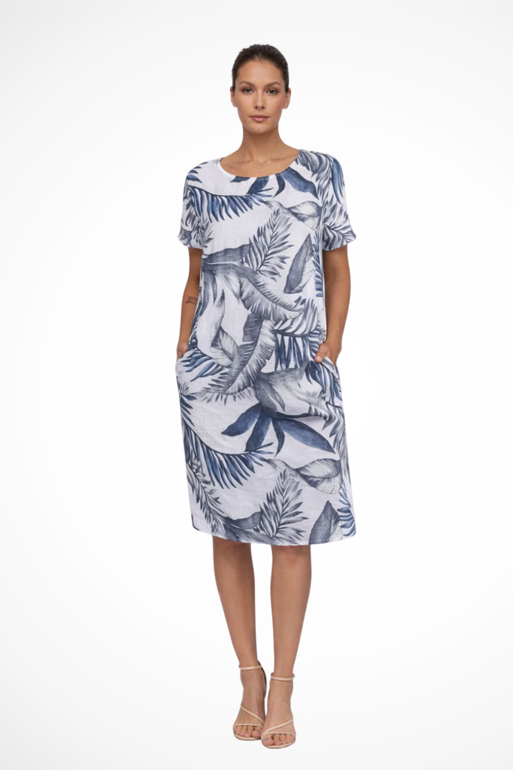Ivy | Botanical Print Relaxed Shift Women's Summer Dress