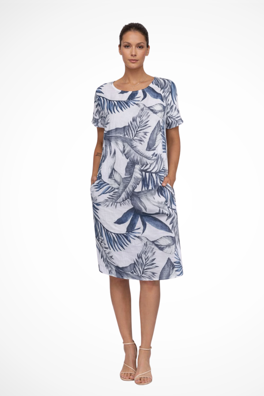 Ivy | Botanical Print Relaxed Shift Women's Summer Dress