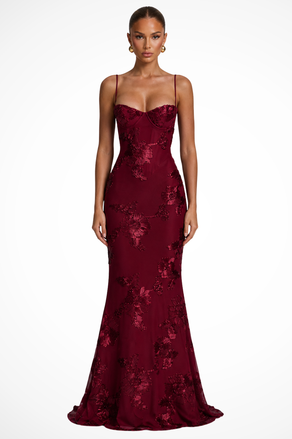 Pearl | Embroidered Strapless Corset Mermaid Women Summer Maxi Dress