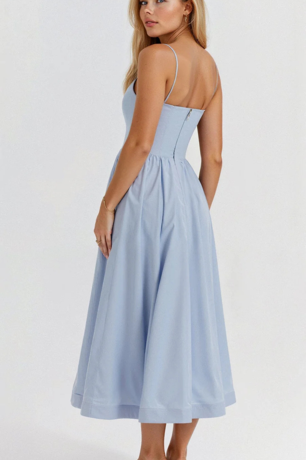 Hazel | Square-Neck A-Line Sundress Women Summer Midi Dress