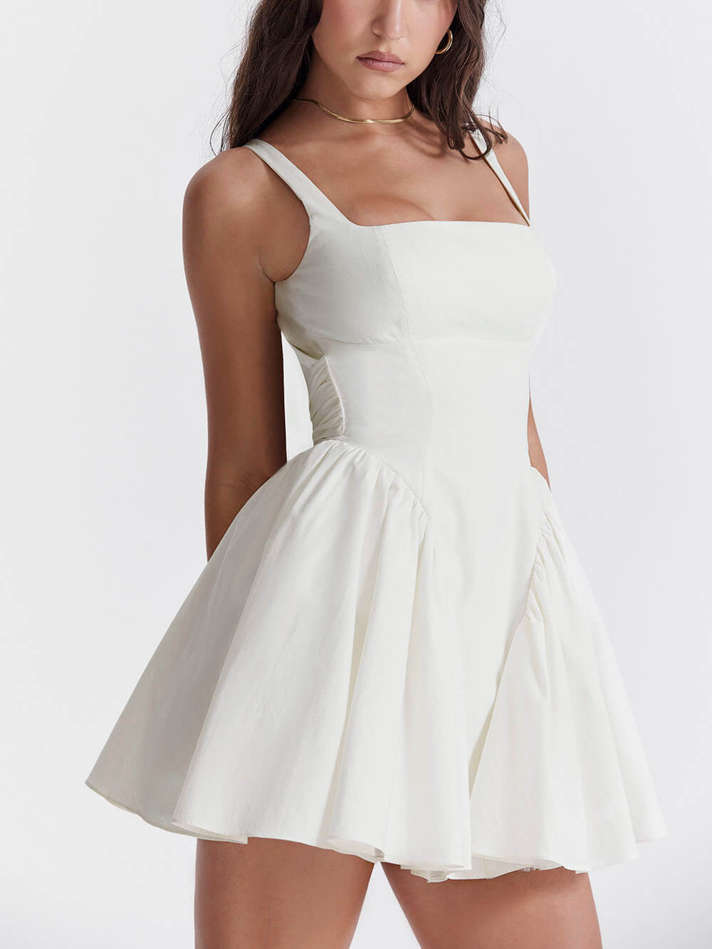 Jacey | Backless Bow Flared Women Summer Mini Dress