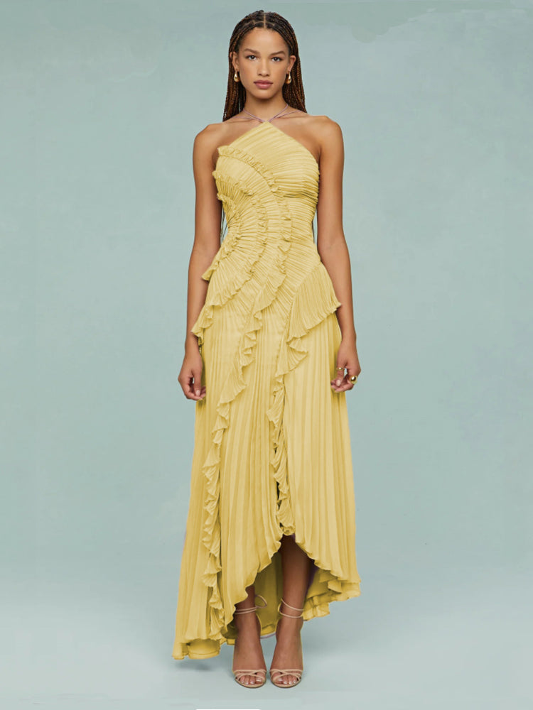 Tiana | One-Shoulder Cascading Ruffle Women Summer Maxi Dress