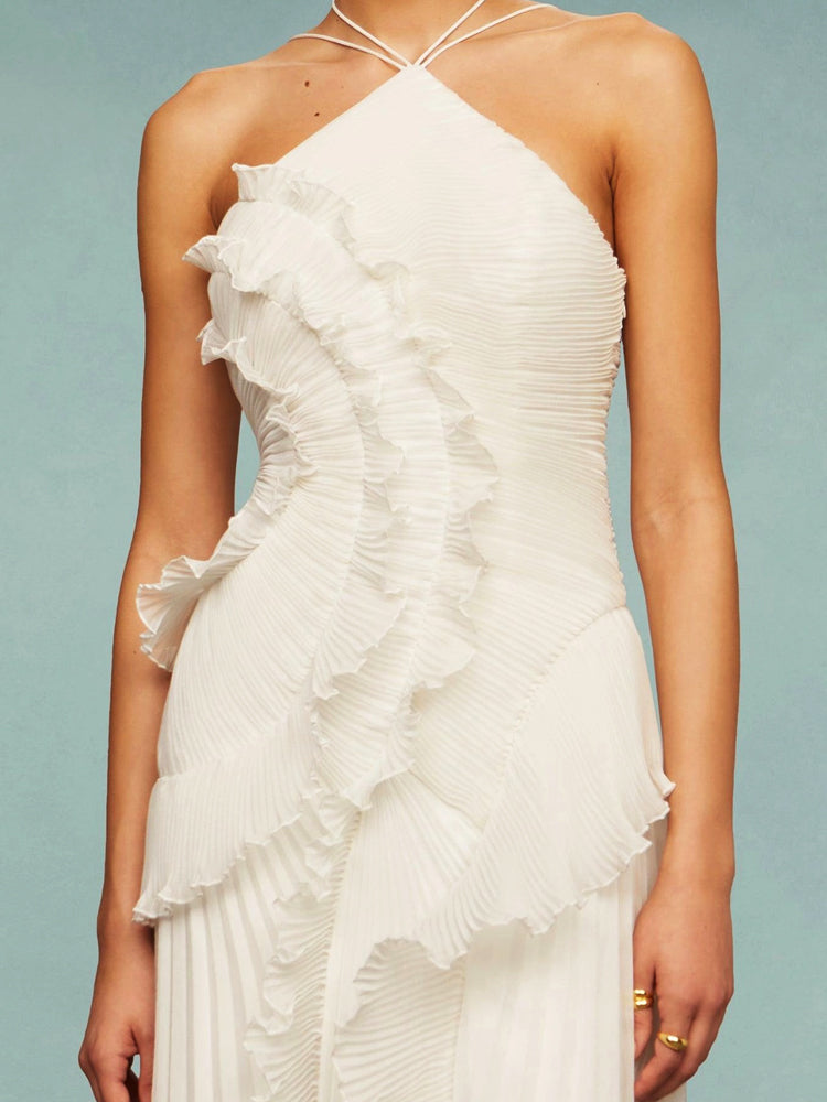 Tiana | One-Shoulder Cascading Ruffle Women Summer Maxi Dress