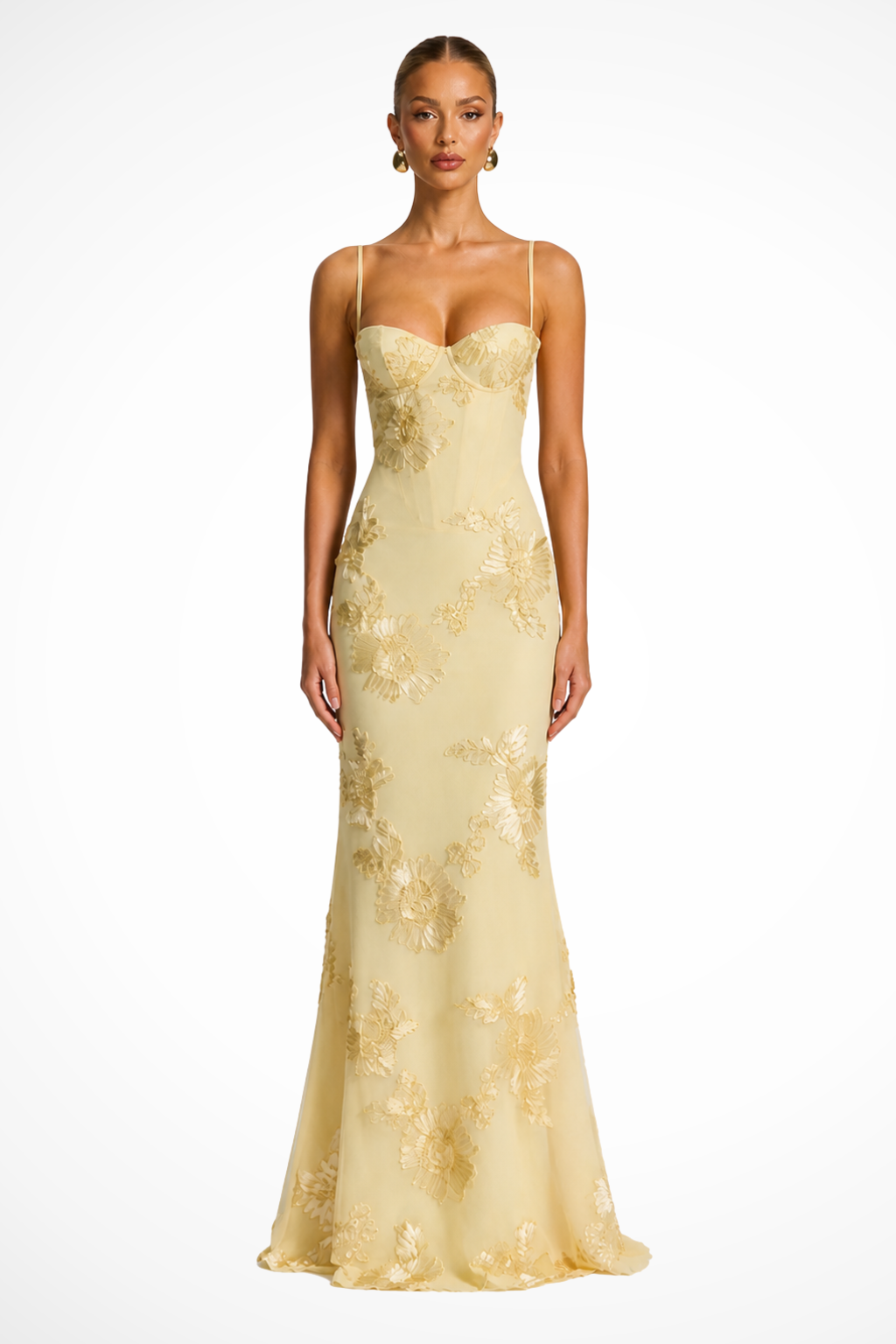 Pearl | Embroidered Strapless Corset Mermaid Women Summer Maxi Dress