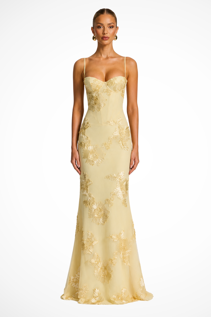 Pearl | Embroidered Strapless Corset Mermaid Women Summer Maxi Dress