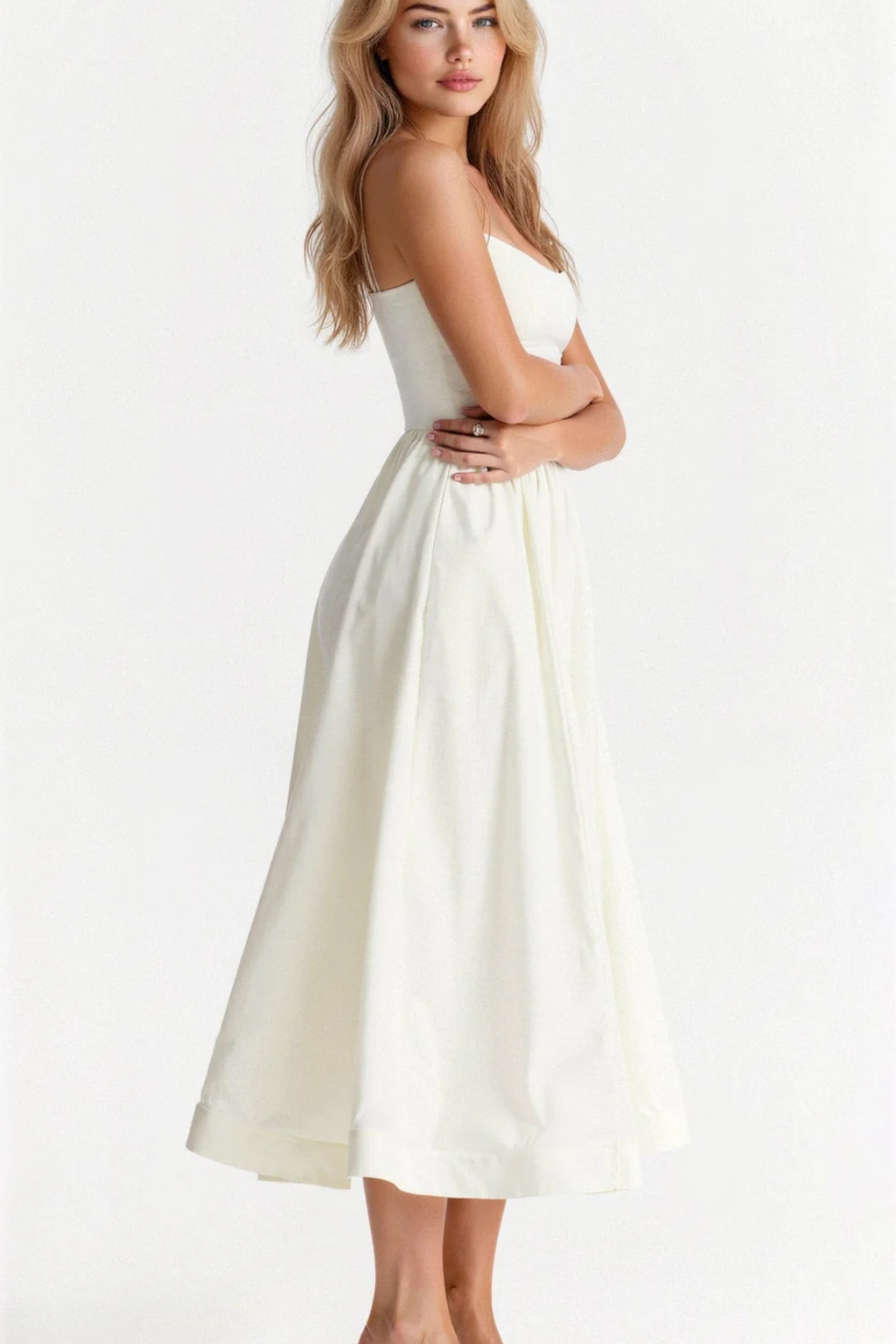 Hazel | Square-Neck A-Line Sundress Women Summer Midi Dress