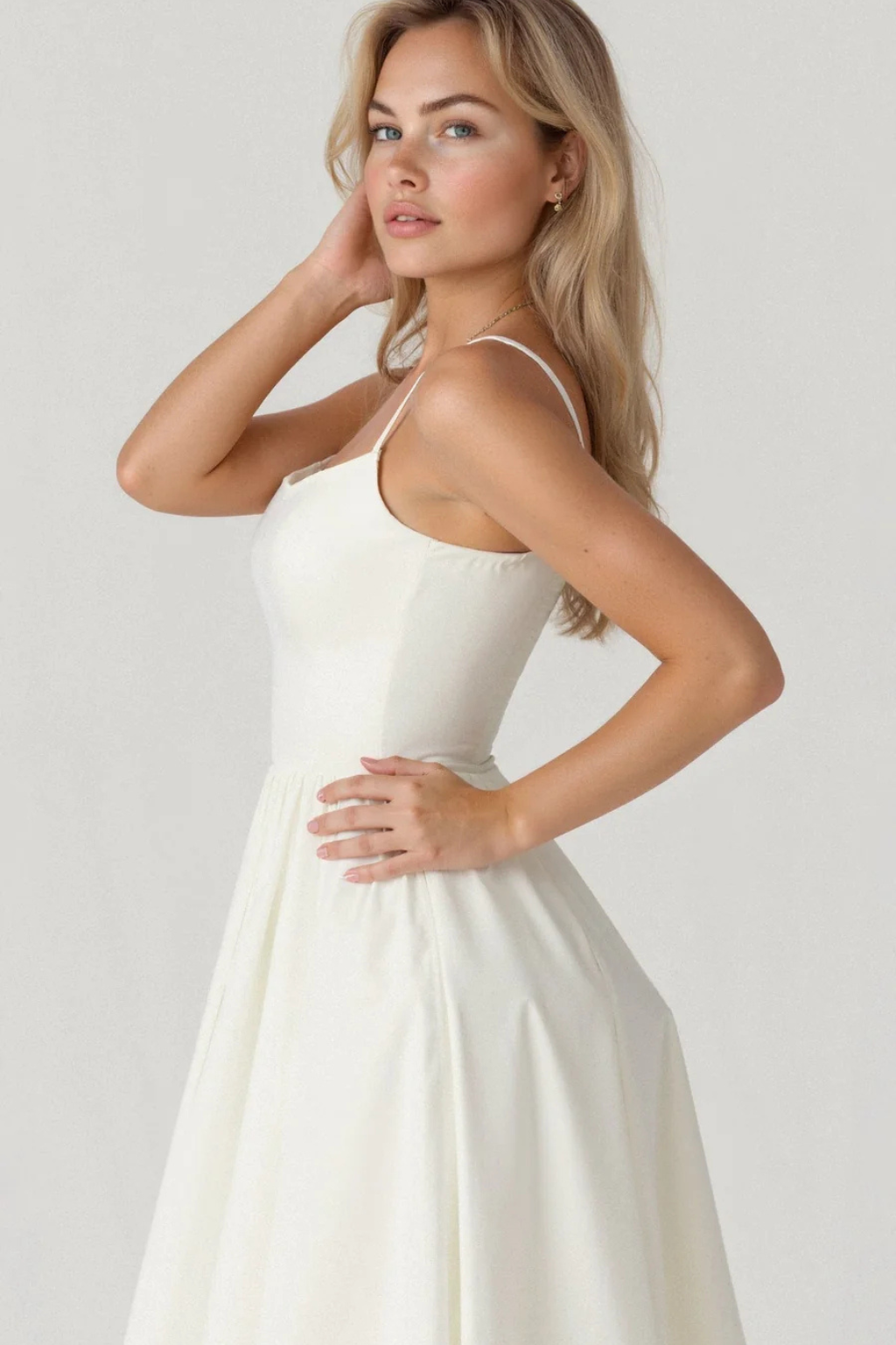 Hazel | Square-Neck A-Line Sundress Women Summer Midi Dress