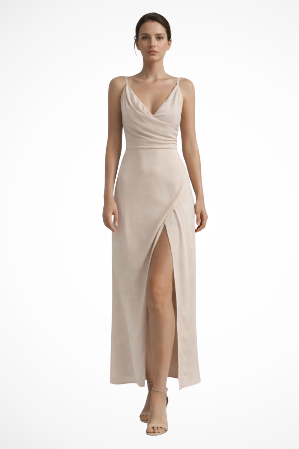 Madeleine | Sleeveless Wrap-Front Side-Slit Women Summer Maxi Dress