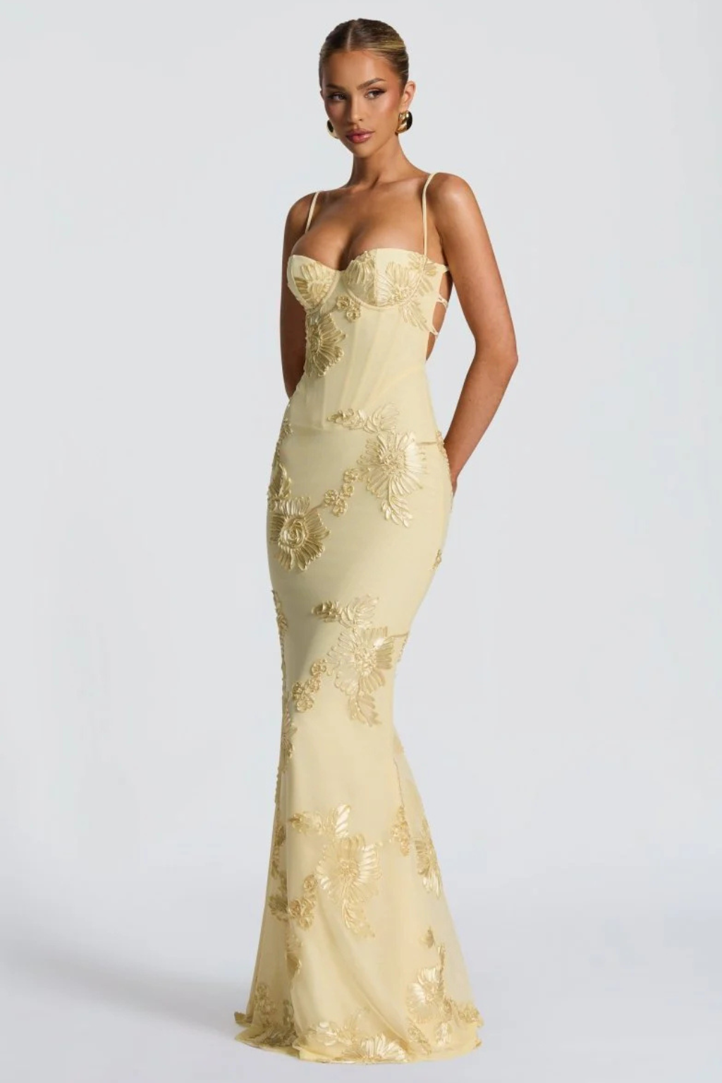 Pearl | Embroidered Strapless Corset Mermaid Women Summer Maxi Dress
