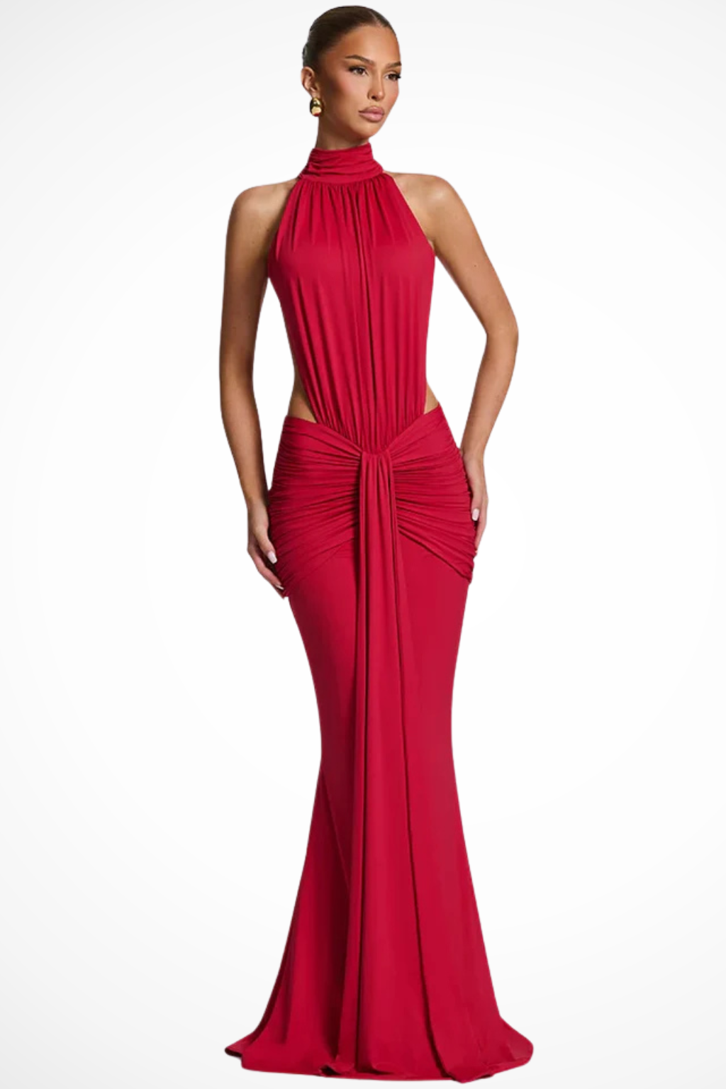 Romy | Halter Mermaid Open-Back Women Summer Maxi Dress