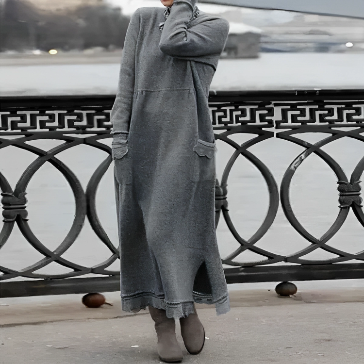 Ingrid | Tummy-Control Relaxed Women's Midi Dress for Winter