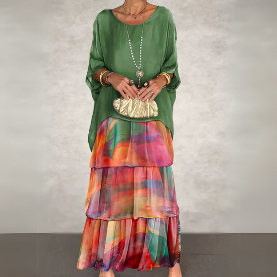 Beatrix | Boho Layered Loose-Fit Women Summer Maxi Dress