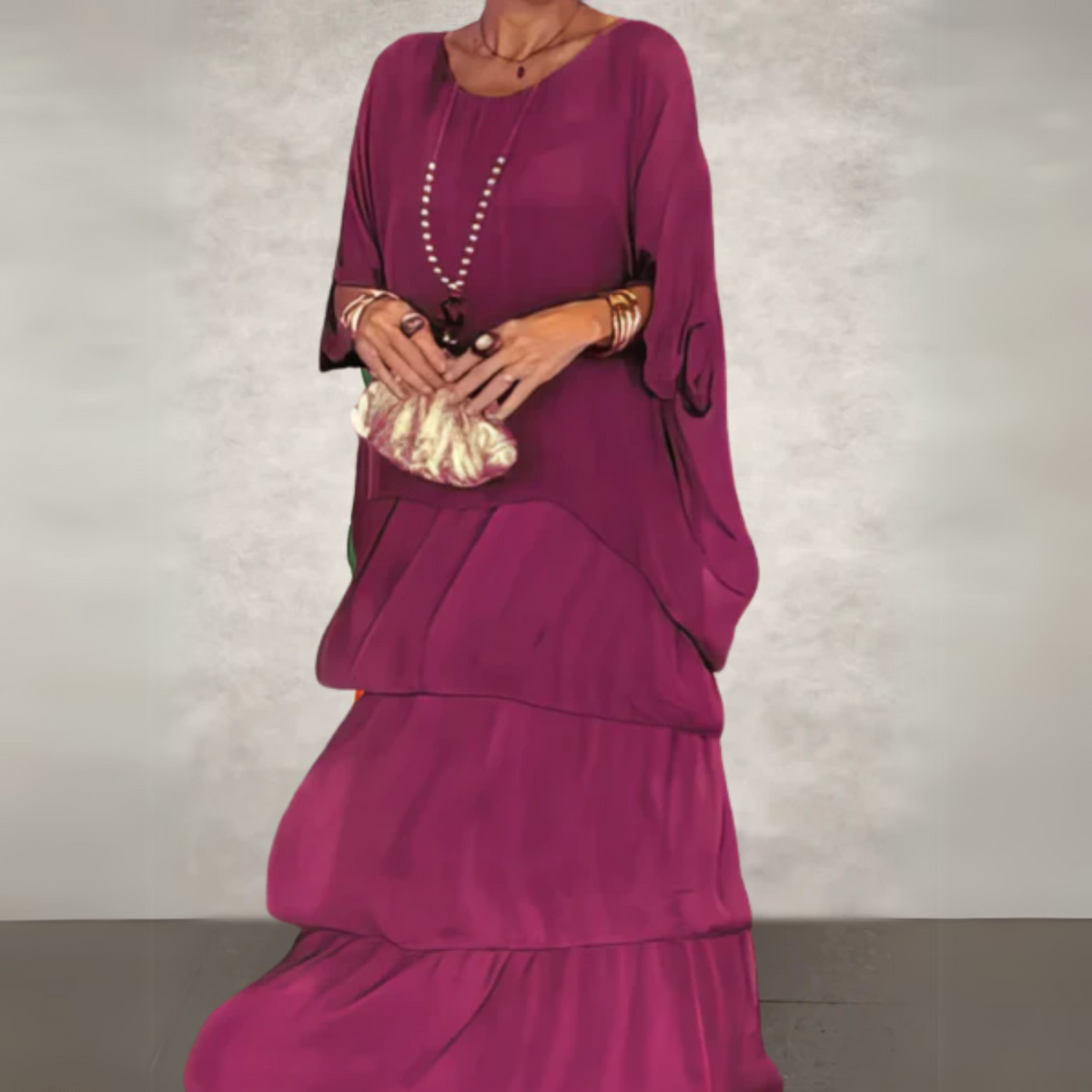 Beatrix | Boho Layered Loose-Fit Women Summer Maxi Dress