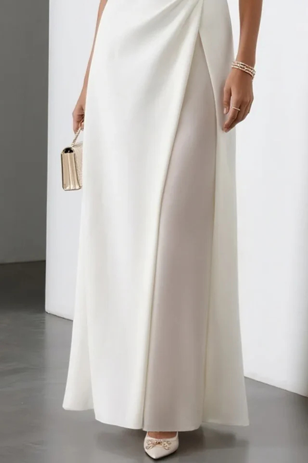 Jenna | Sleeveless Side-Ruched High-Slit Women Summer Maxi Dress