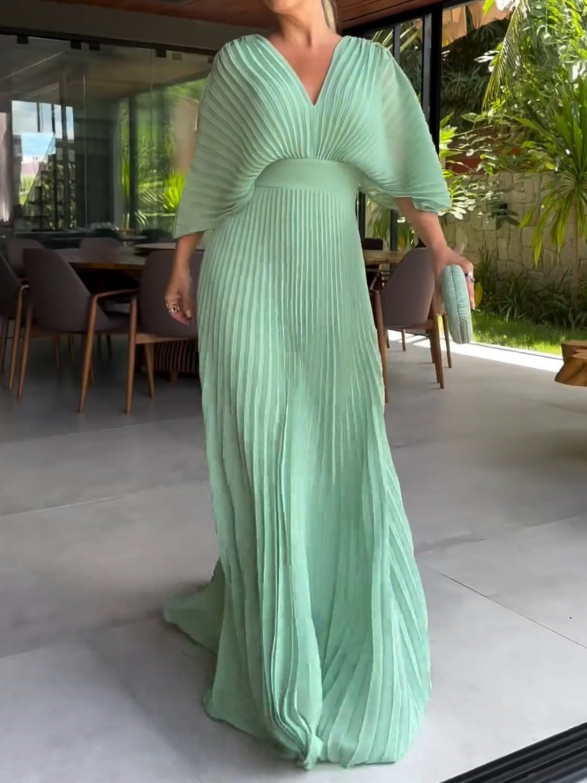 Bethany | Colourful Pleated Flowing Women Summer Maxi Dress