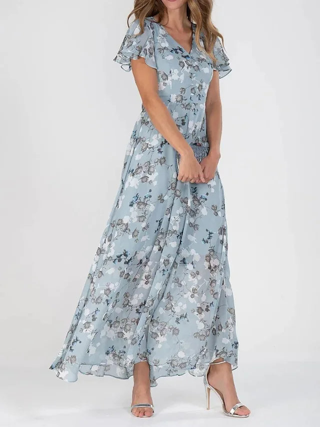 Alessia | Fitted Flattering Classic Women Summer Maxi Dress