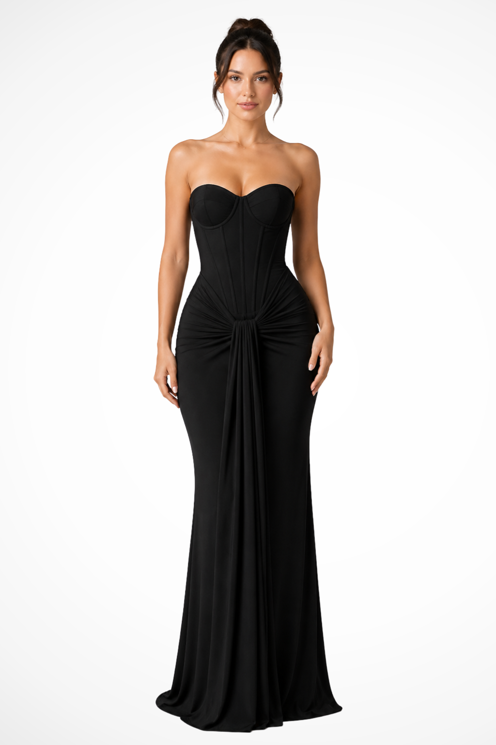 Leona | Strapless Sweetheart Ruched Women Summer Maxi Dress