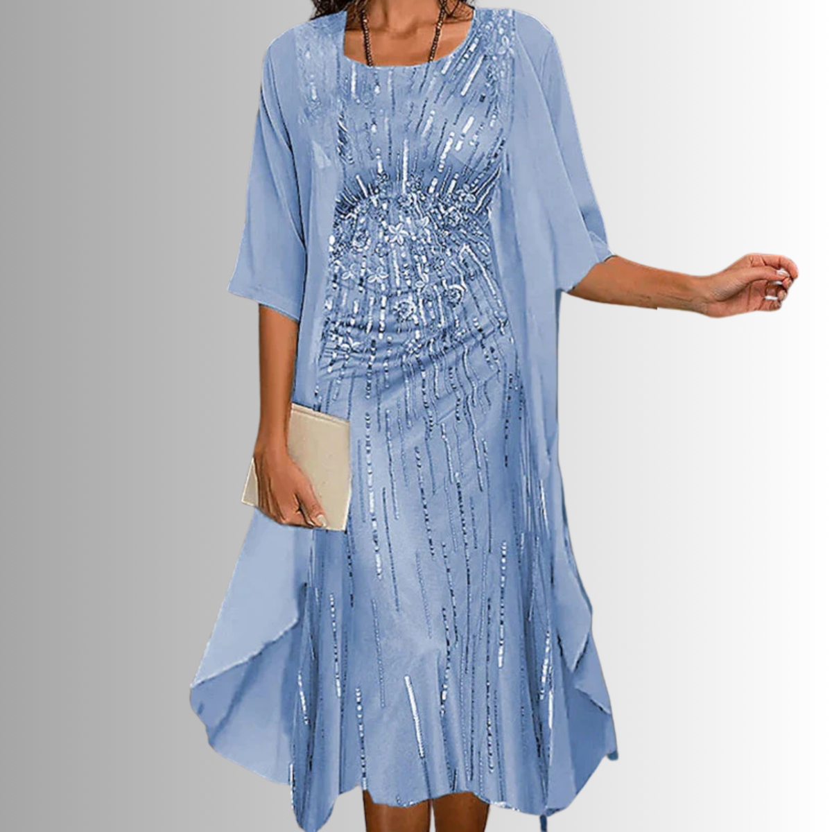 Bridget | Layered Floral Chiffon Women Summer Midi Dress