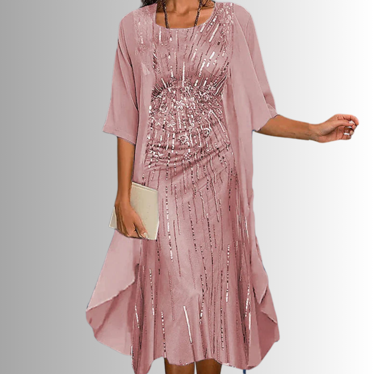 Bridget | Layered Floral Chiffon Women Summer Midi Dress