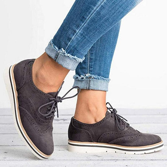 Bianca | Brogue Lace-Up Women Comfortable Sneakers