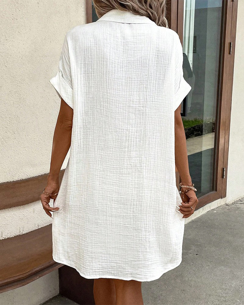 Mandy | Relaxed Pocket Button Women's Summer Shirt Dress