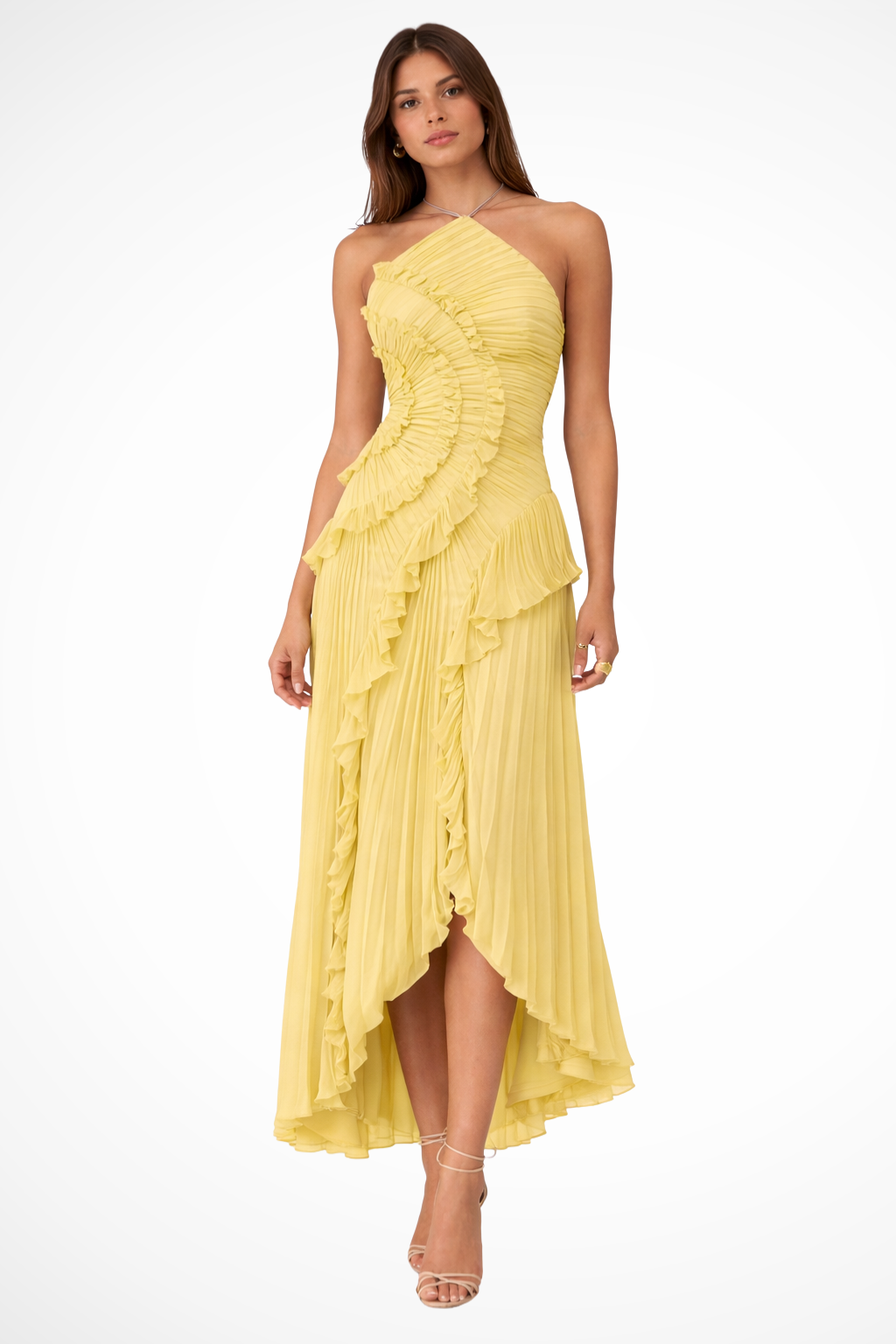 Cleo | One-Shoulder Ruffle Asymmetric Women Summer Maxi Dress