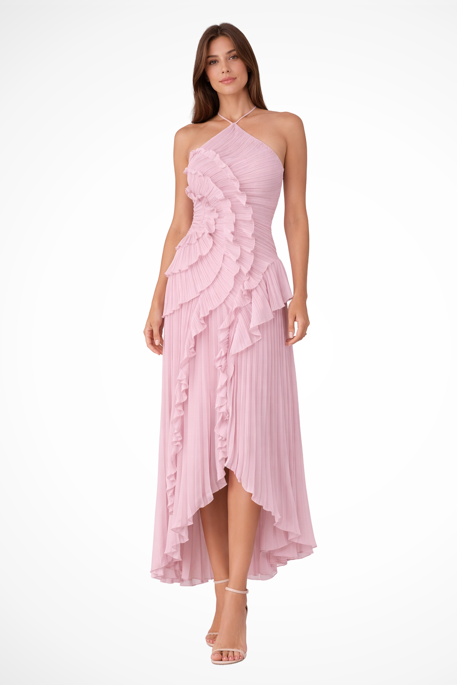 Cleo | One-Shoulder Ruffle Asymmetric Women Summer Maxi Dress
