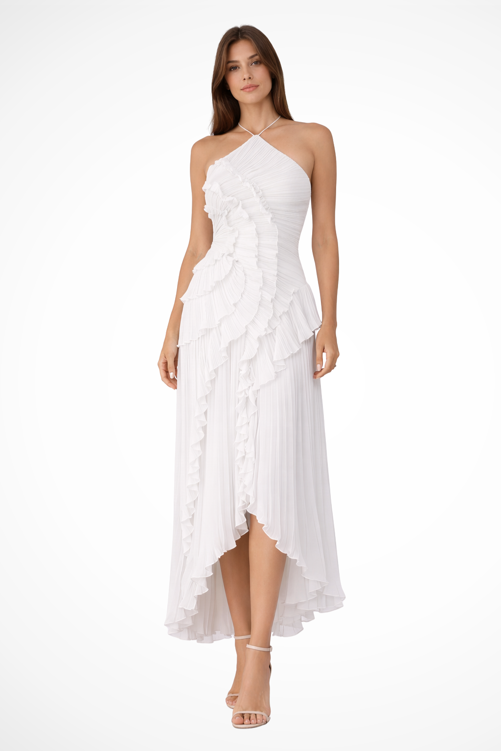 Cleo | One-Shoulder Ruffle Asymmetric Women Summer Maxi Dress