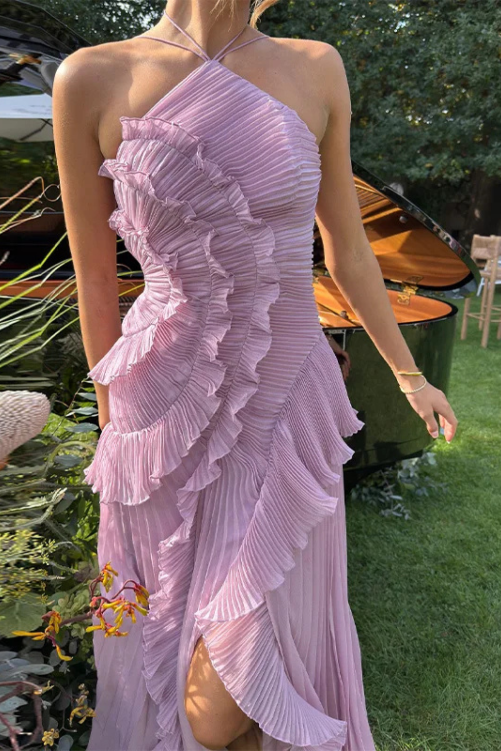 Cleo | One-Shoulder Ruffle Asymmetric Women Summer Maxi Dress