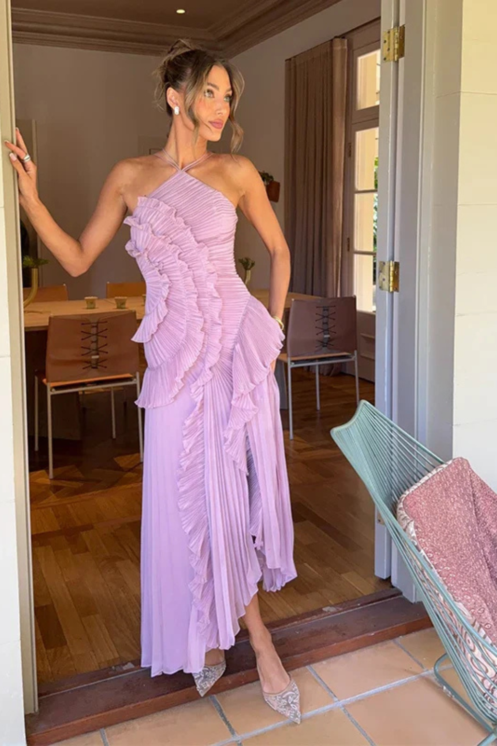 Cleo | One-Shoulder Ruffle Asymmetric Women Summer Maxi Dress