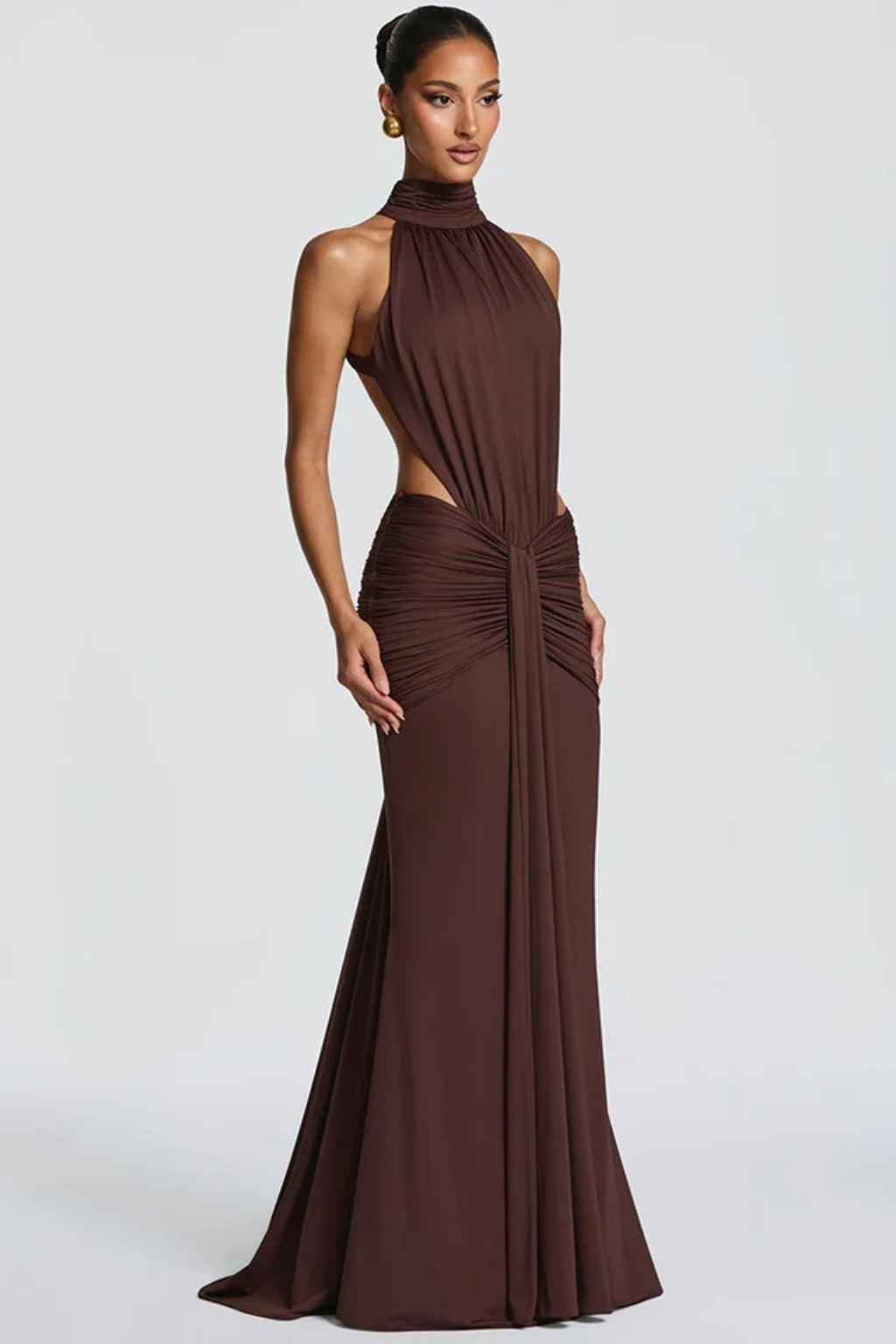 Romy | Halter Mermaid Open-Back Women Summer Maxi Dress