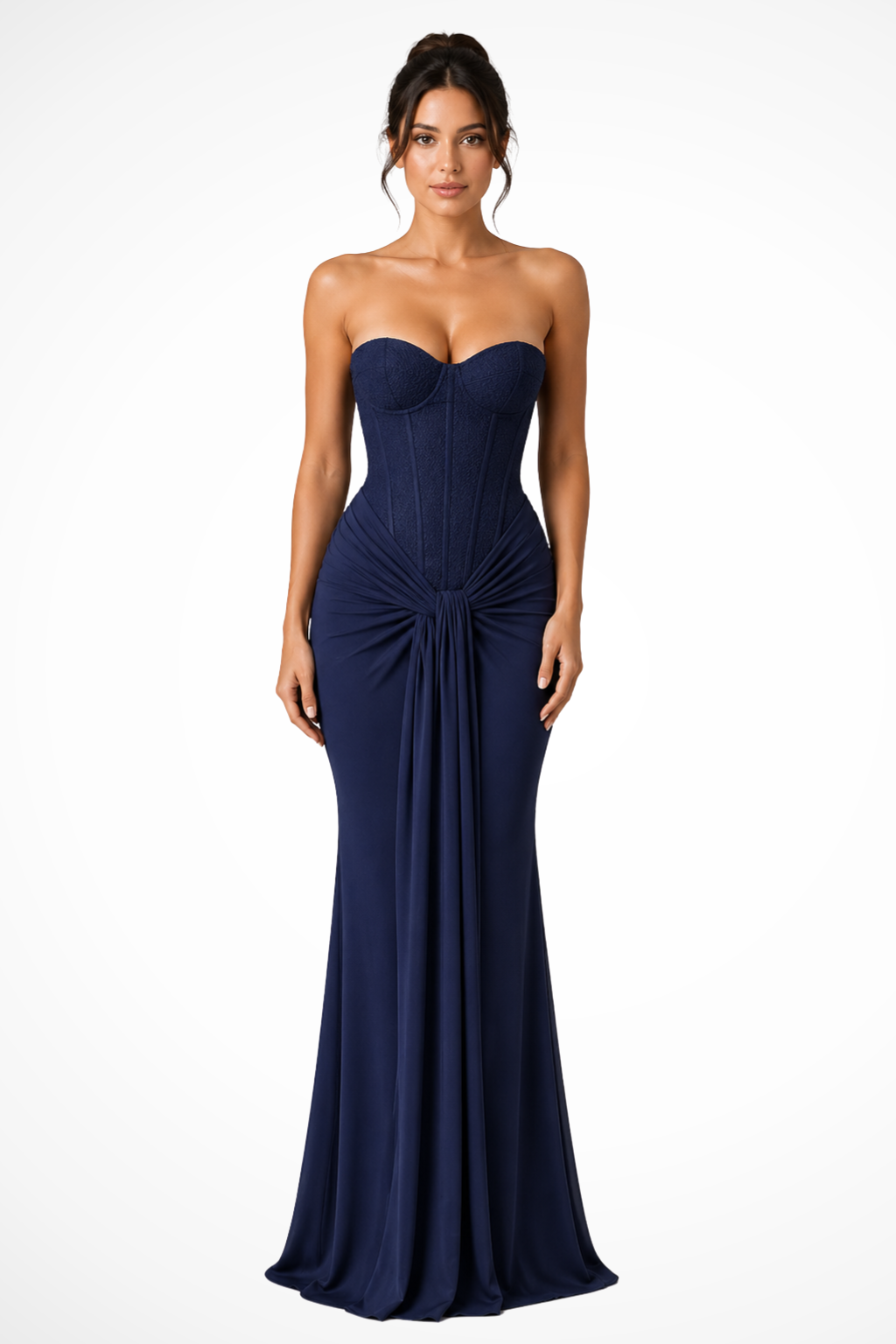 Leona | Strapless Sweetheart Ruched Women Summer Maxi Dress