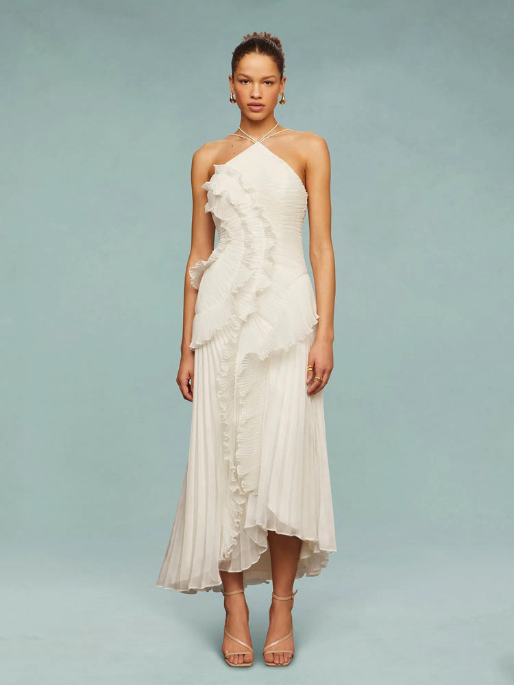 Tiana | One-Shoulder Cascading Ruffle Women Summer Maxi Dress