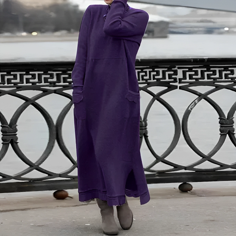 Ingrid | Tummy-Control Relaxed Women's Midi Dress for Winter