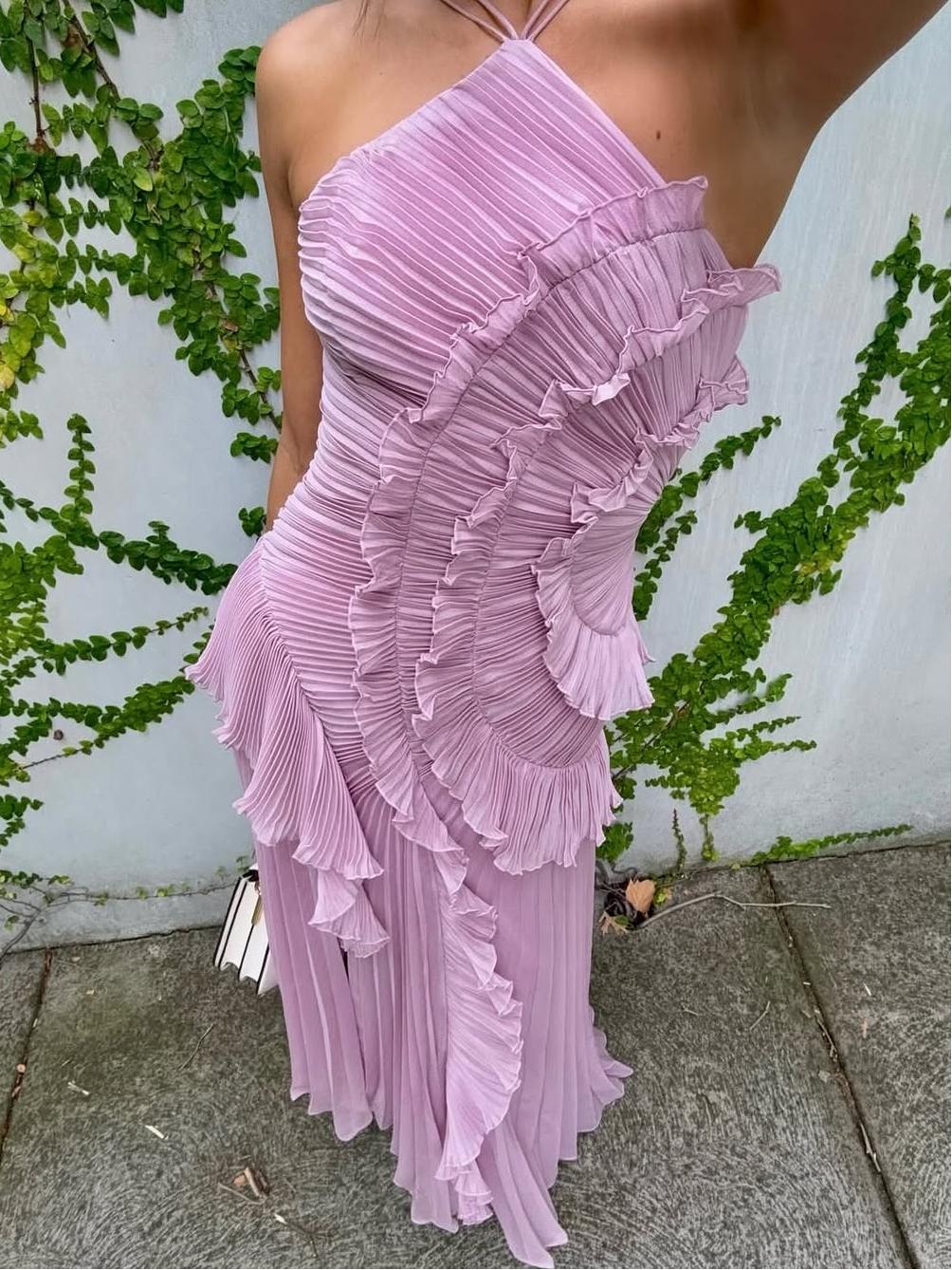 Tiana | One-Shoulder Cascading Ruffle Women Summer Maxi Dress