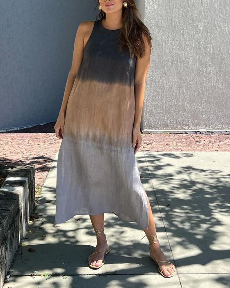 Phoebe | Ombre Gradient Sleeveless Women Summer Midi Dress