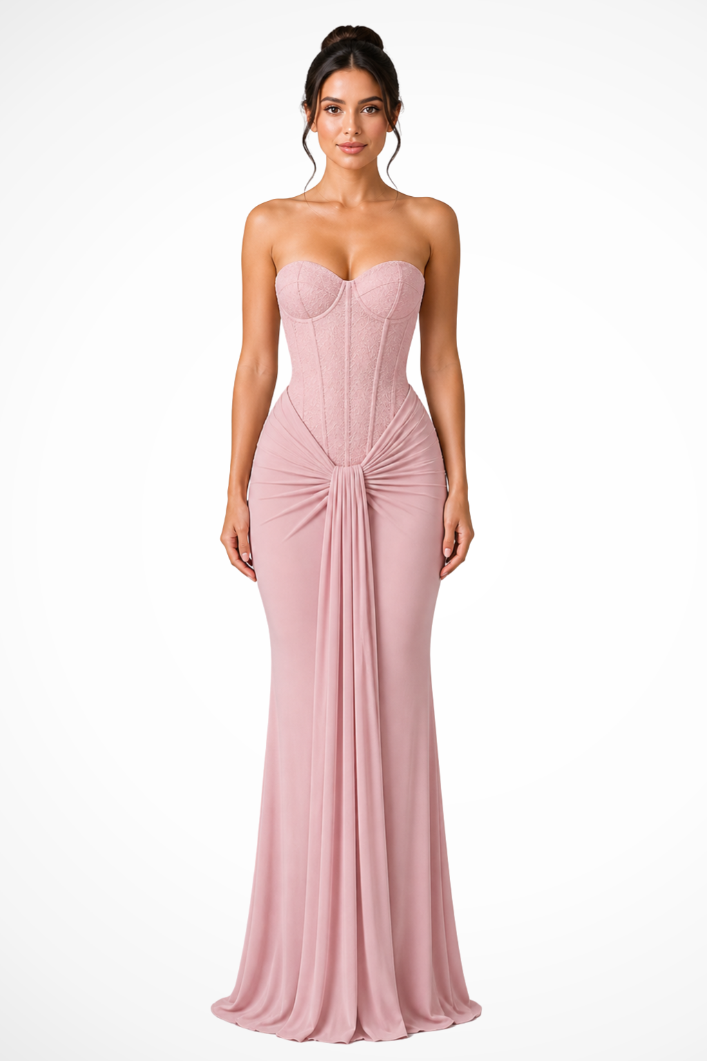 Leona | Strapless Sweetheart Ruched Women Summer Maxi Dress