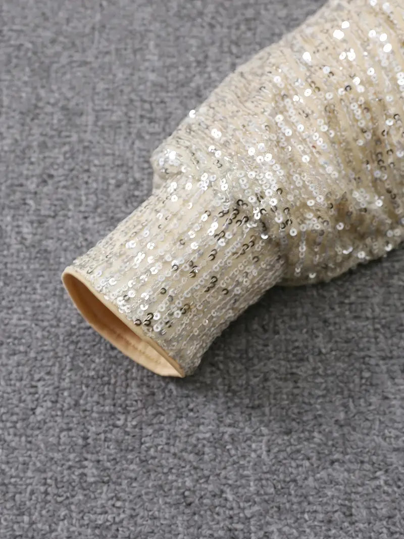 Evelyn | Off-Shoulder Sequin Batwing Women Summer Mini Dress