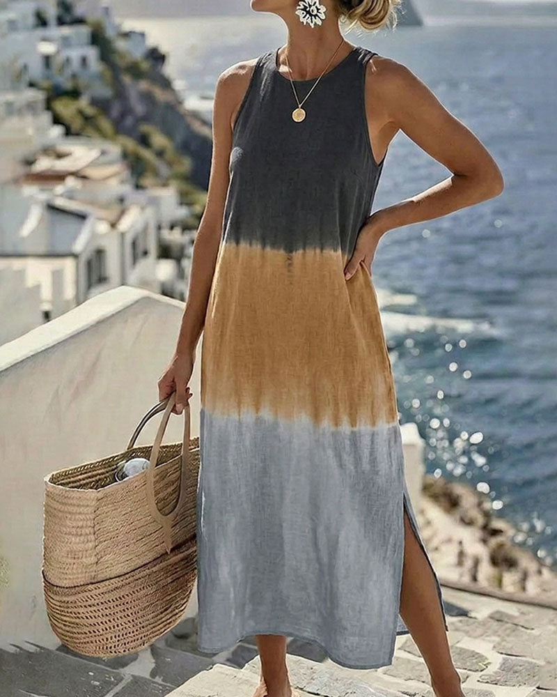 Phoebe | Ombre Gradient Sleeveless Women Summer Midi Dress