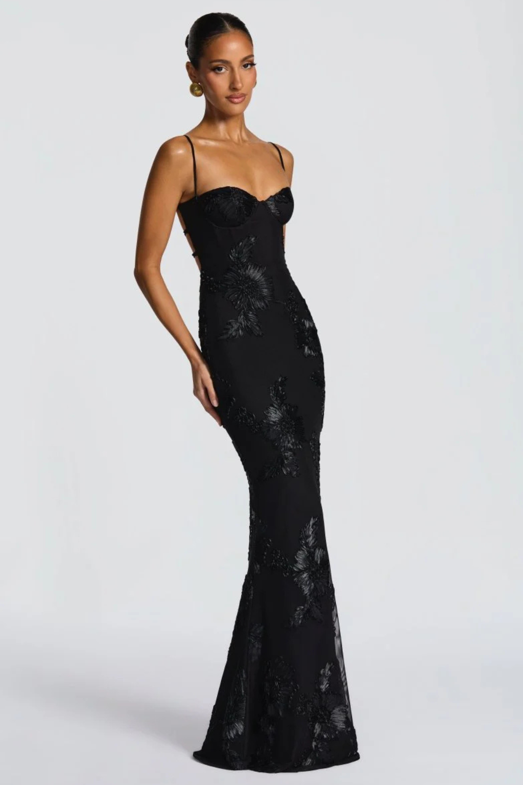 Madison | Floral Mermaid Strapless Lace-Up Women Summer Maxi Dress