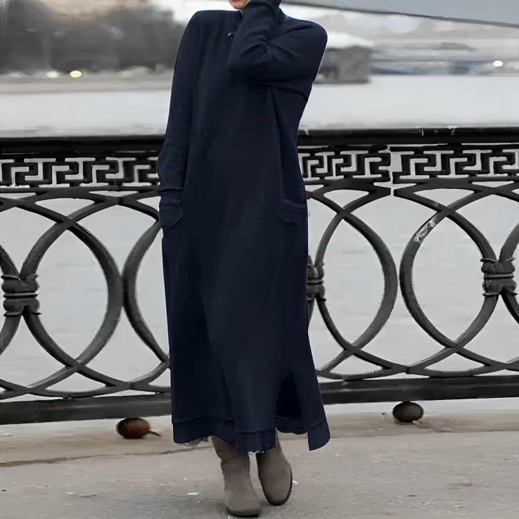 Ingrid | Tummy-Control Relaxed Women's Midi Dress for Winter