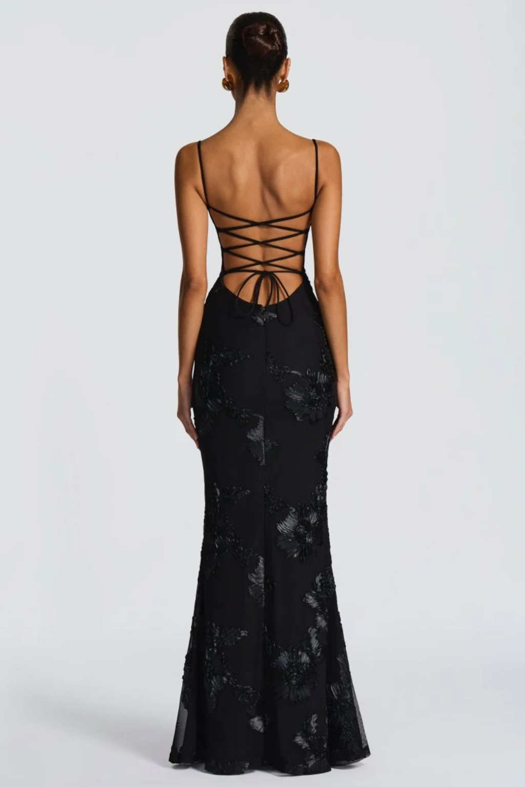 Madison | Floral Mermaid Strapless Lace-Up Women Summer Maxi Dress